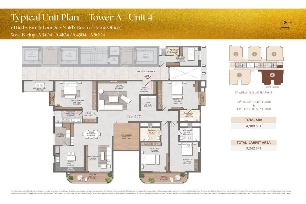 Brigade Gateway Residences Neopolis Floor Plan13